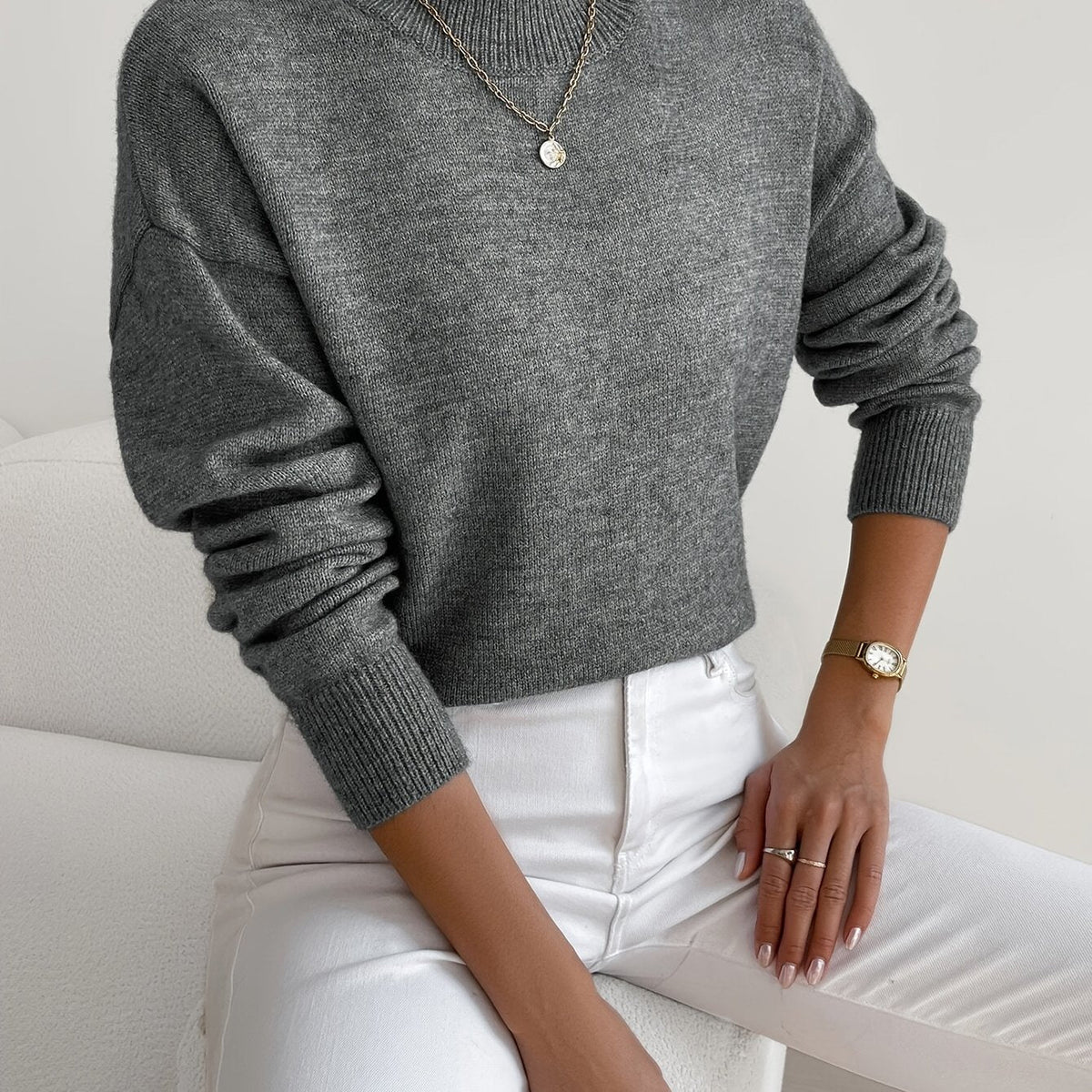 Trui Dames met Mock Neck | Zacht & Flexibel Draagcomfort