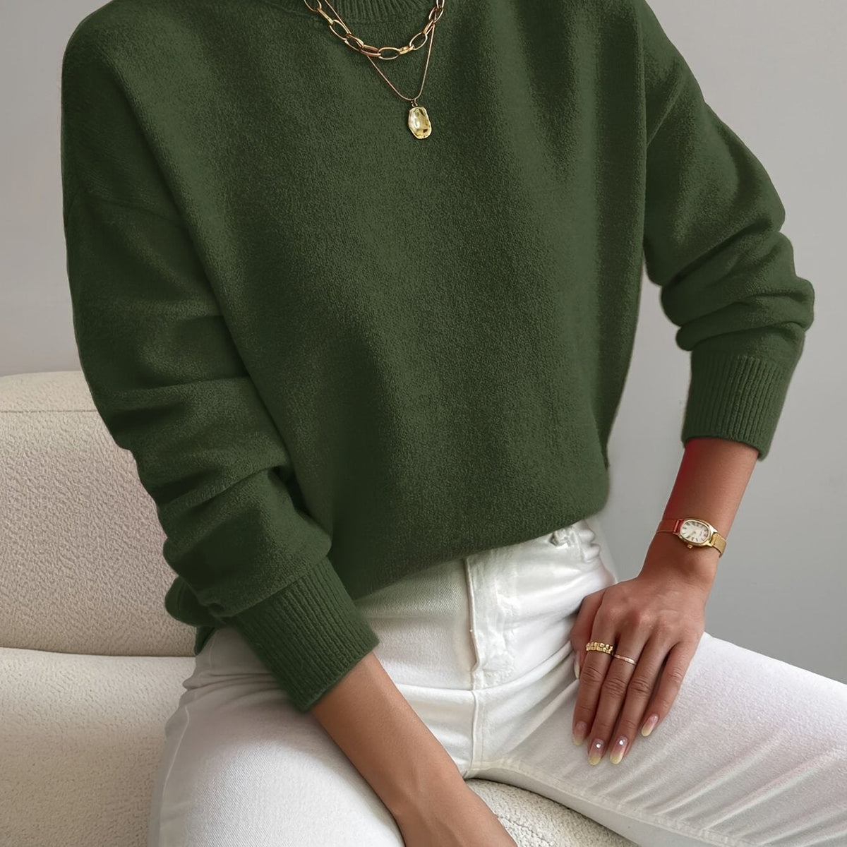 Trui Dames met Mock Neck | Zacht & Flexibel Draagcomfort