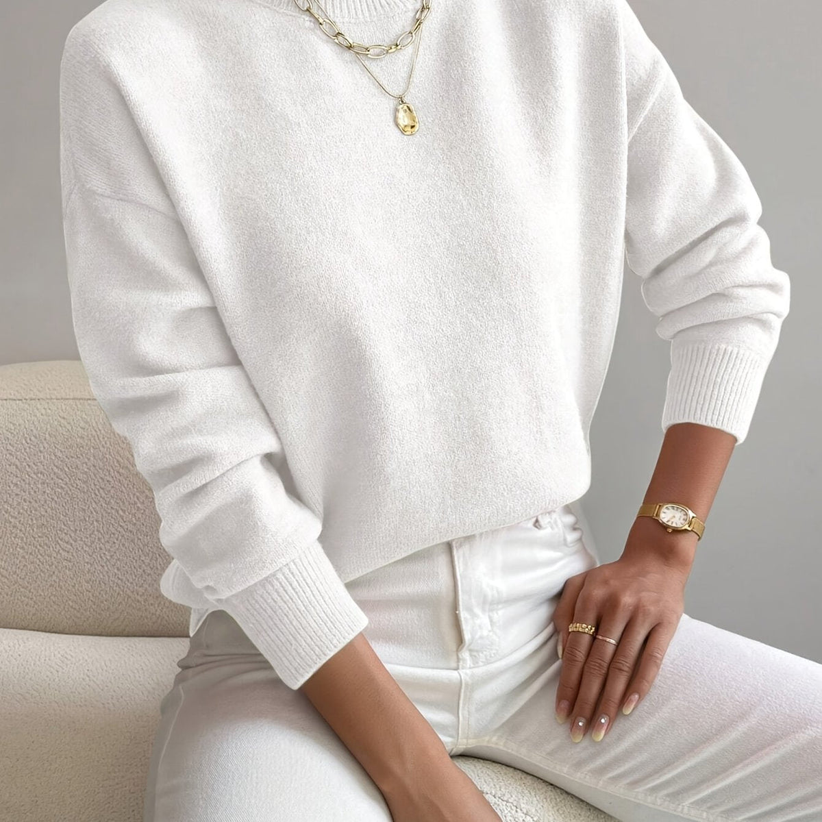 Trui Dames met Mock Neck | Zacht & Flexibel Draagcomfort