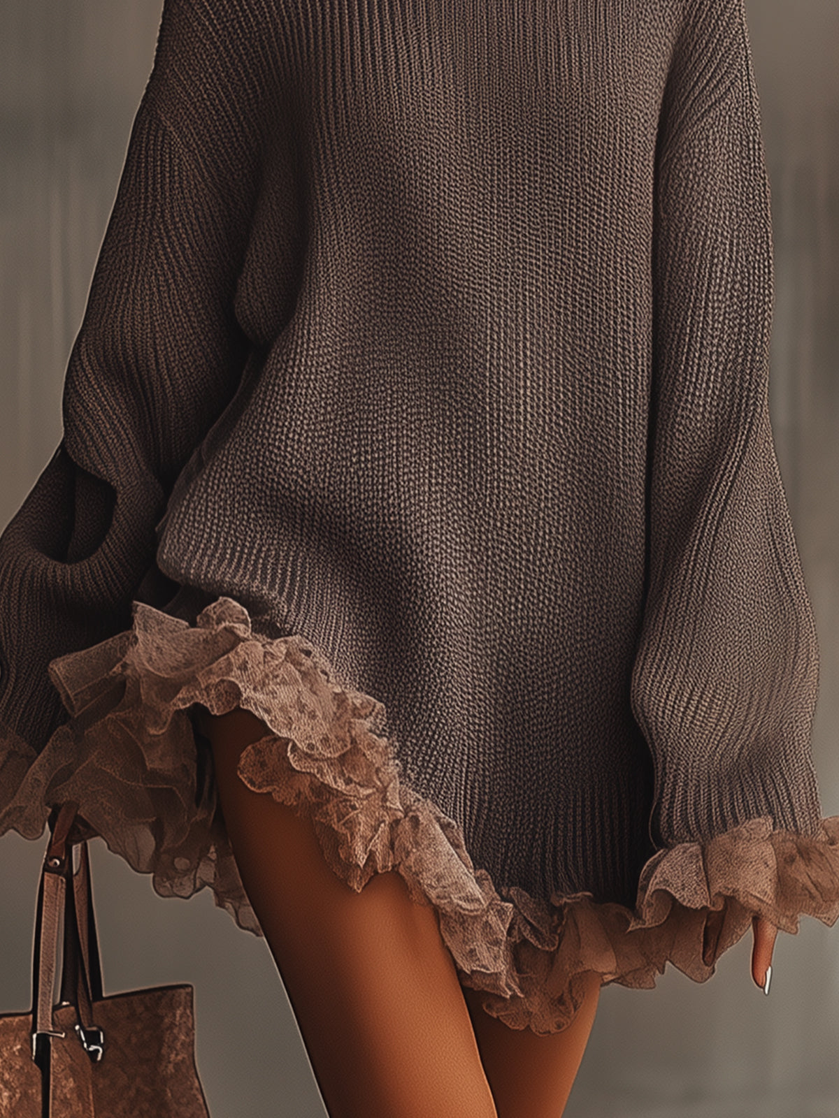 Trui Jurk Dames | Romantisch Ruffle Design