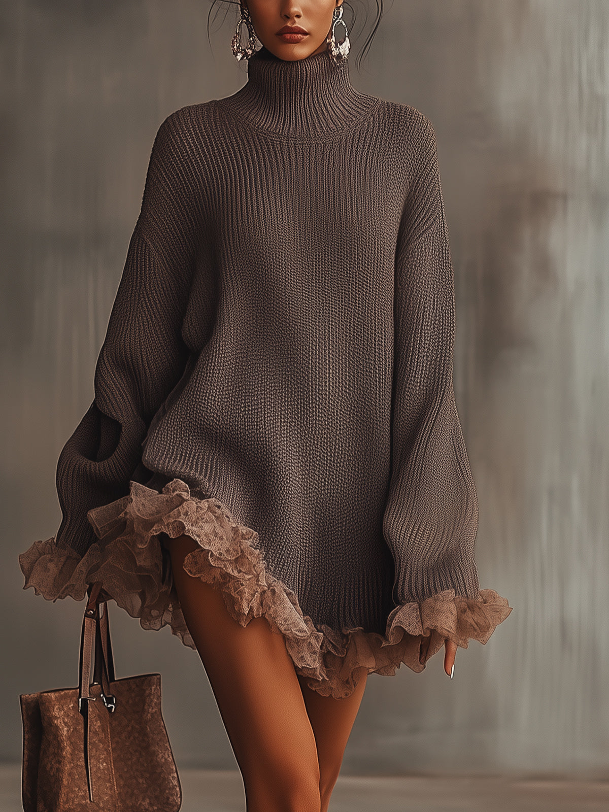 Trui Jurk Dames | Romantisch Ruffle Design