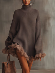 Trui Jurk Dames | Romantisch Ruffle Design