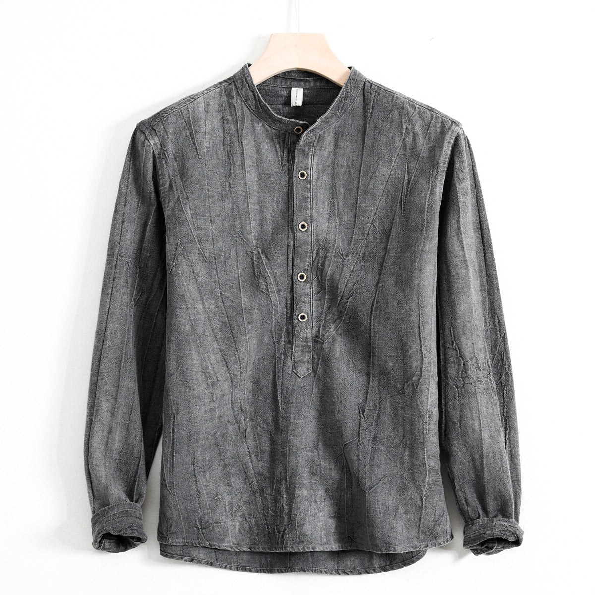 Henry Brook Lange Mouwen Linnen Shirt
