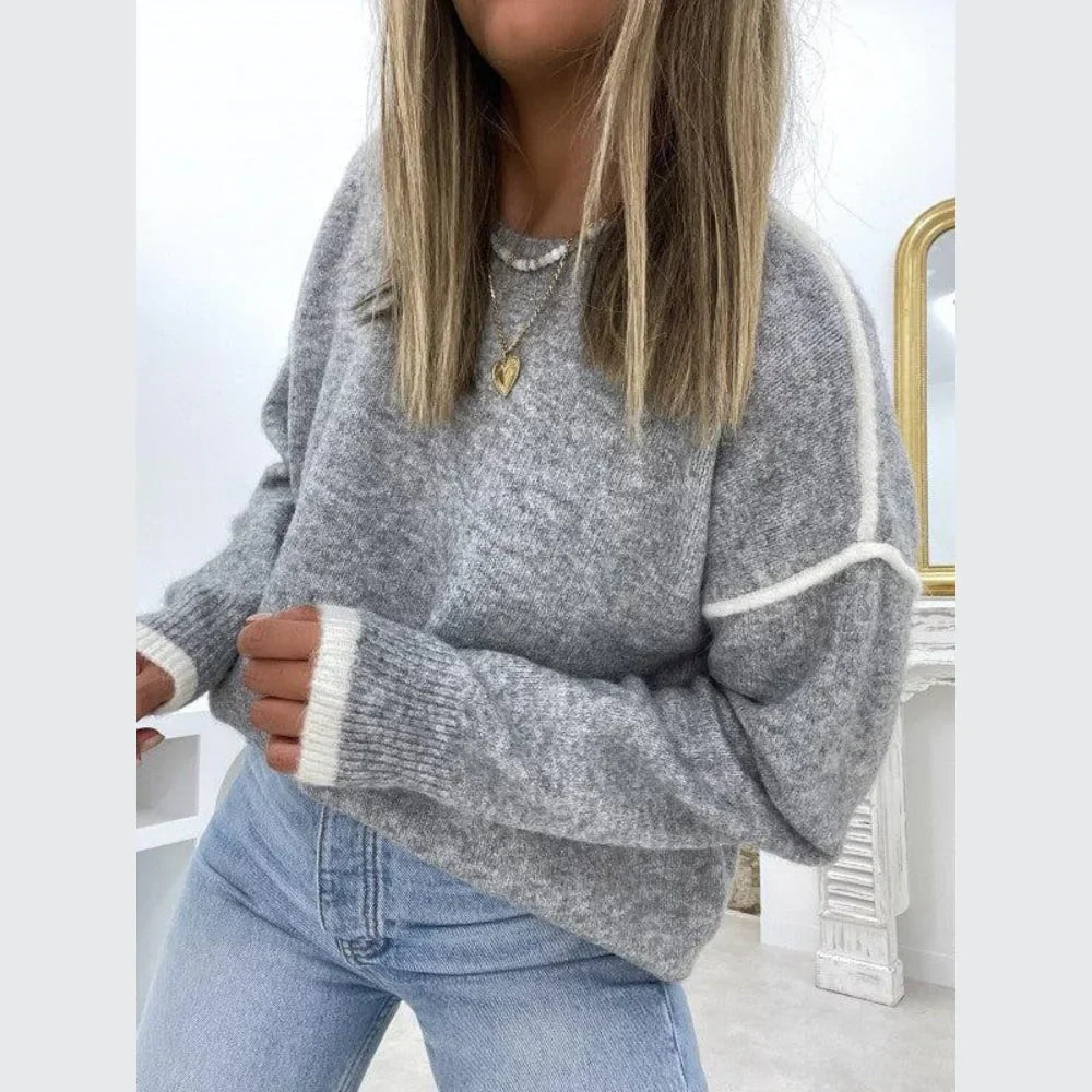 Trendy Dames Trui Met Ronde Hals - Misha