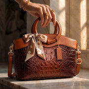 L'Adrienne Geperst Vintage Leren Tas