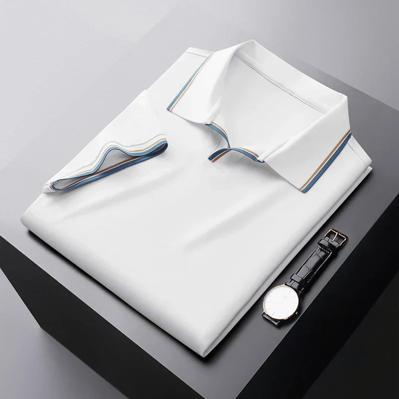 Vincenzo Prestige Zijde Polo Shirt