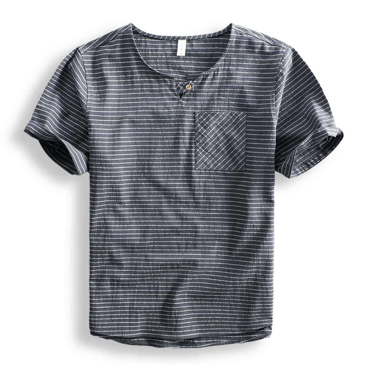 Van Belmont Gestreepte Katoenen T-shirt