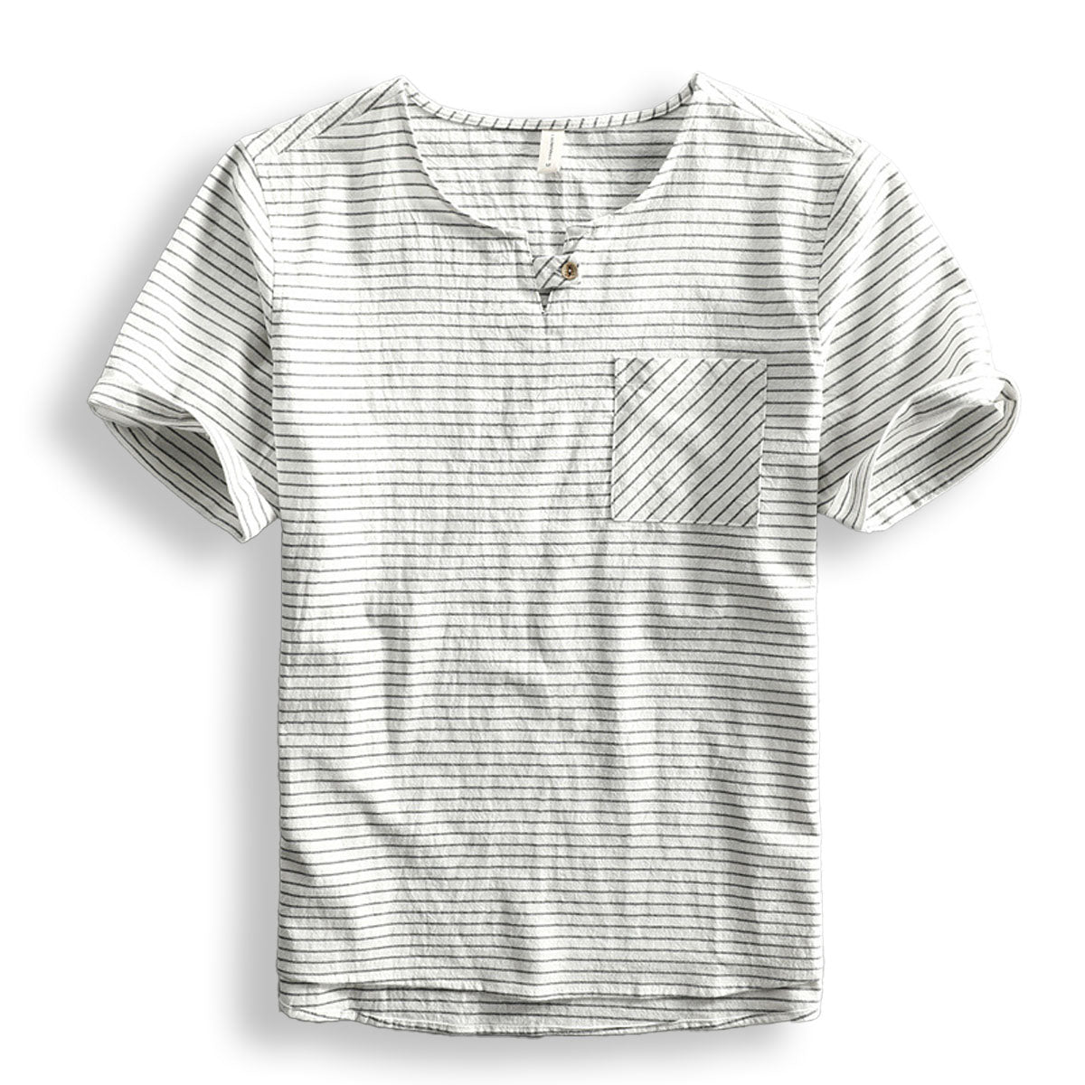 Van Belmont Gestreepte Katoenen T-shirt