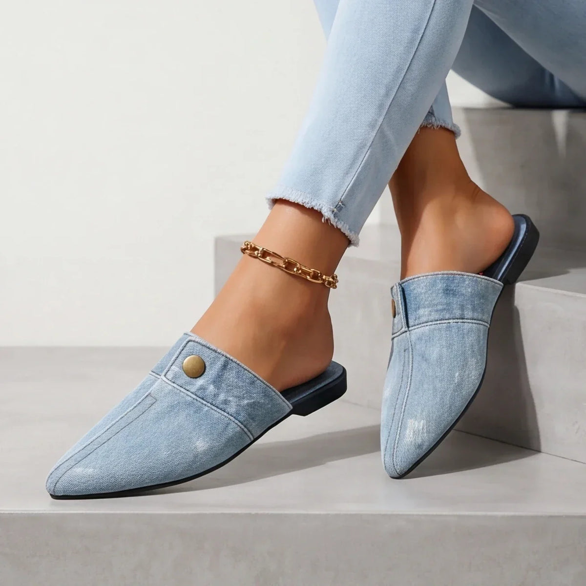 Doja Denim Slip-On Mule