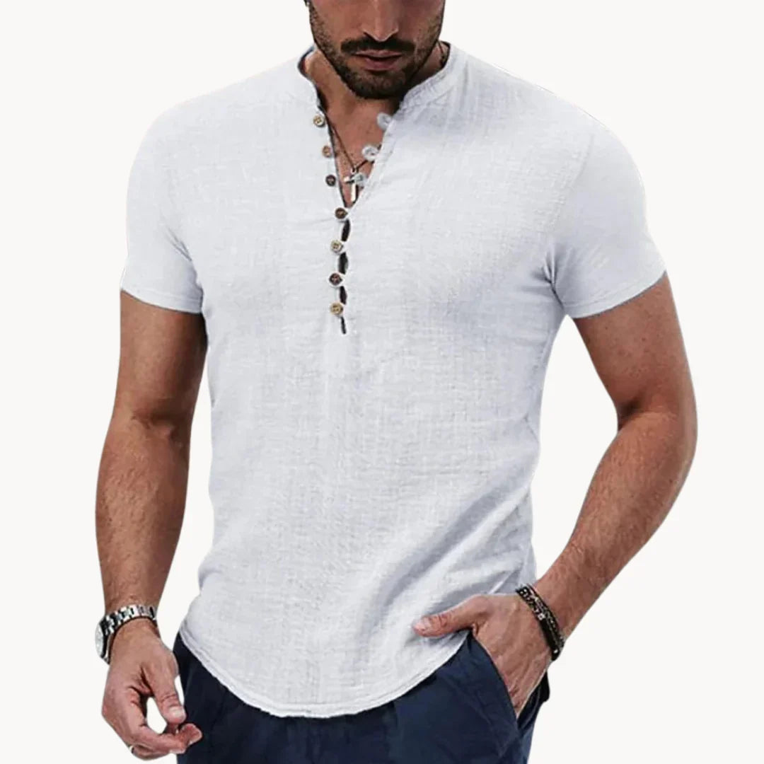 ENZO CONTI LUXE Linnenmix Overhemd
