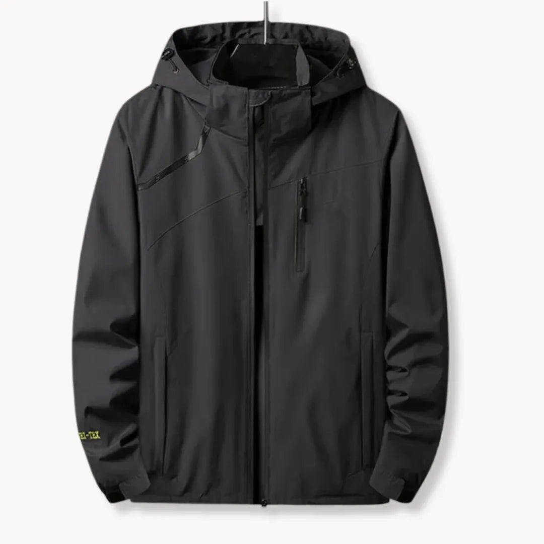 Hugo | Windbreaker jas met capuchon en borstzak met rits