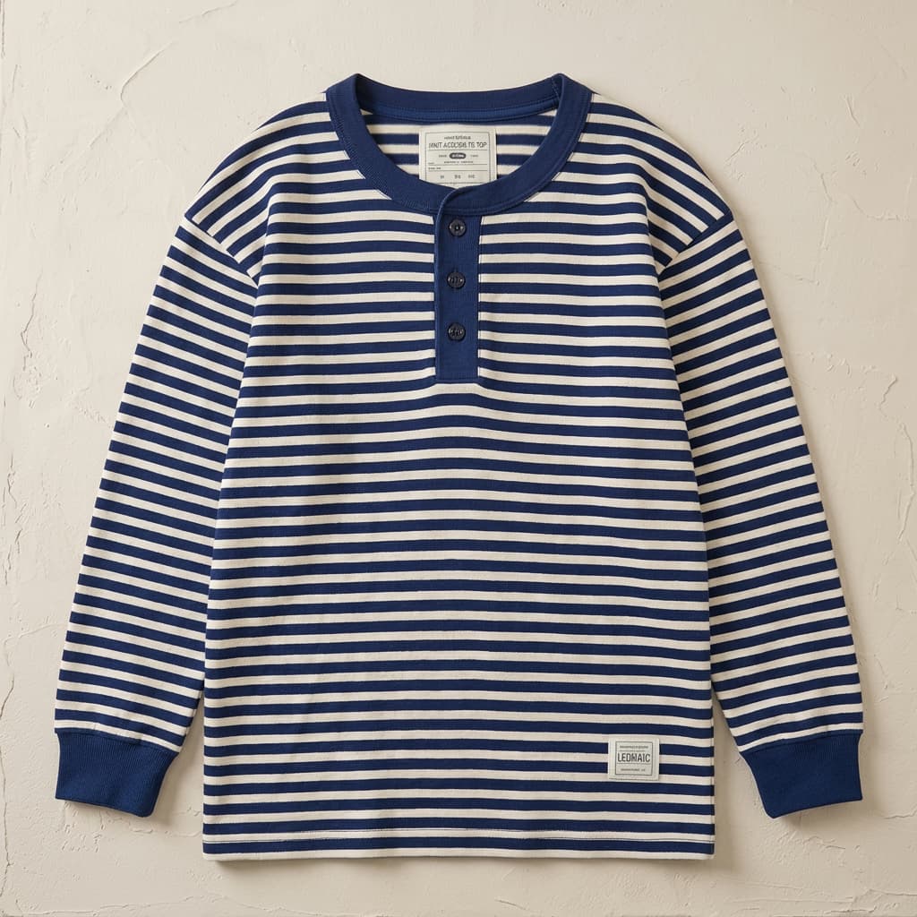Maritiem Katoenen Langemouwen Shirt