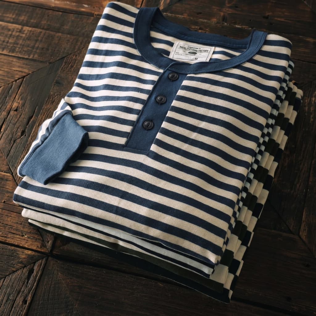 Maritiem Katoenen Langemouwen Shirt