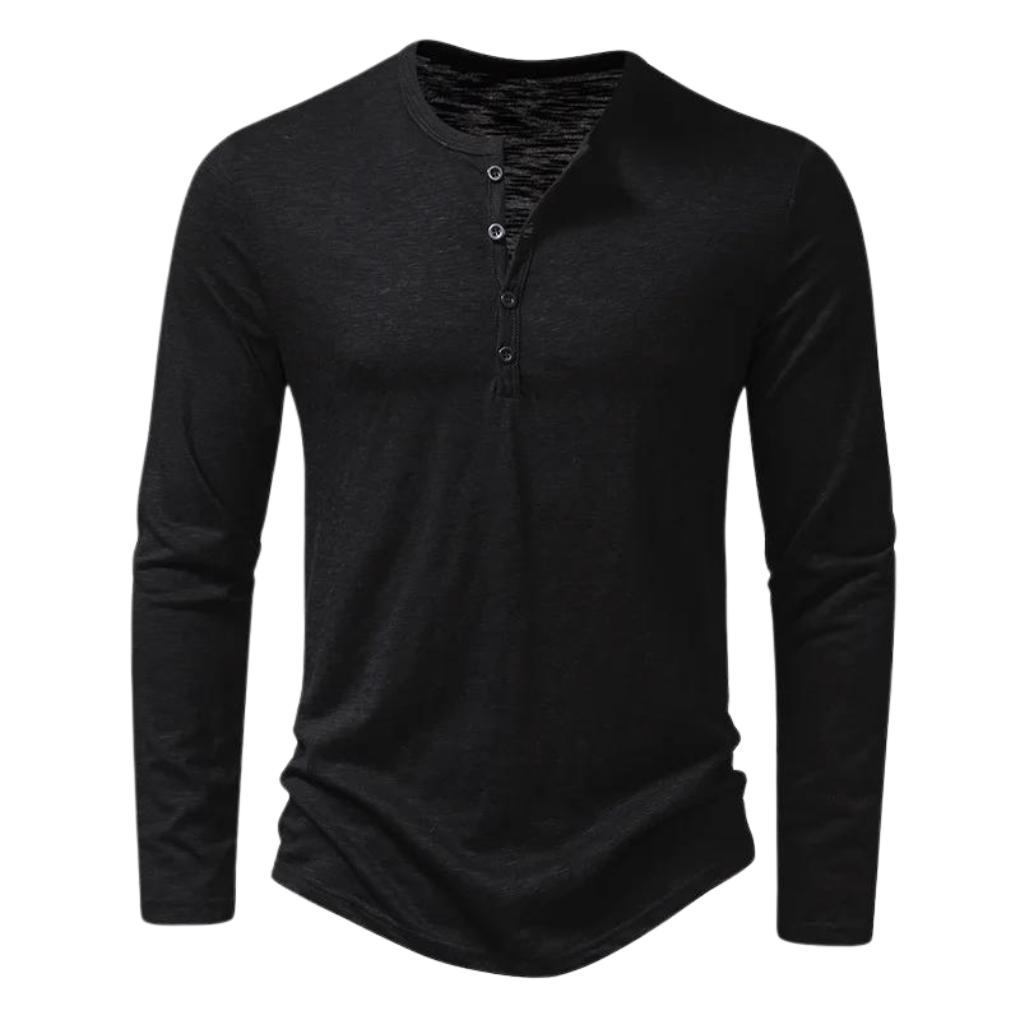 Comfortabel katoenen T-shirt met lange mouwen voor heren