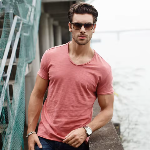 Zomer Shirt Heren | V-hals Design & Luchtig Draagcomfort