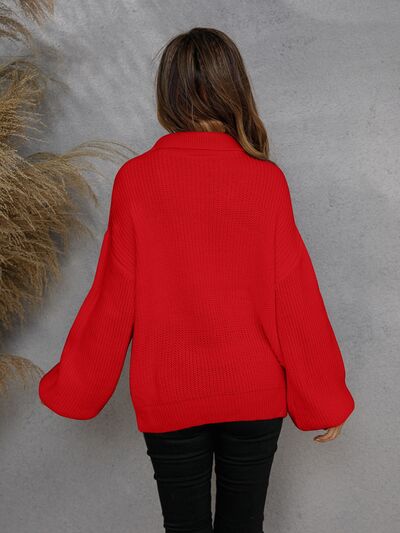 Comfortabel Sweater Met Halve Rits