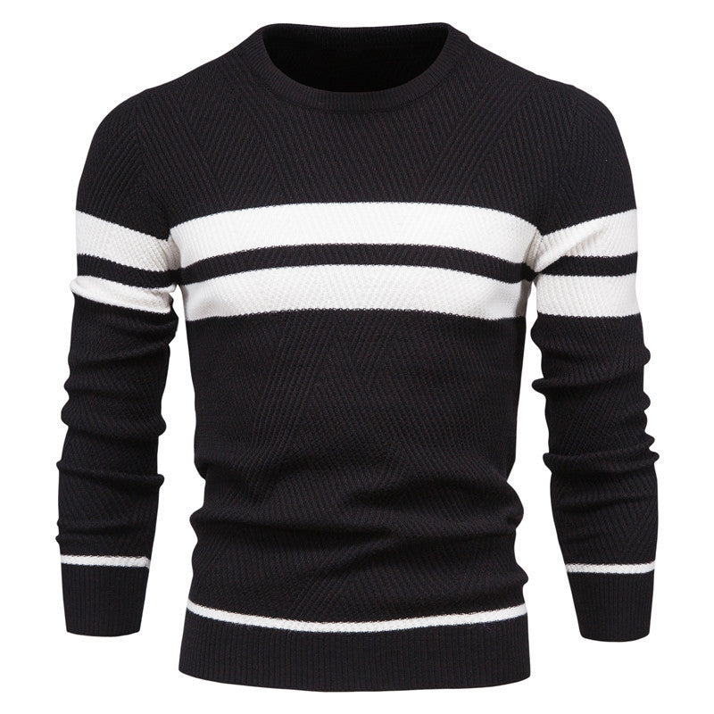 Casual Gestreepte Trui Voor Mannen Met Regular Fit