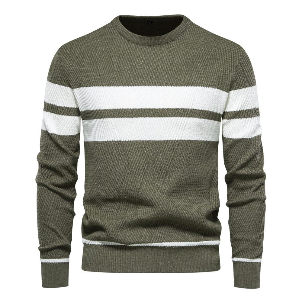 Casual Gestreepte Trui Voor Mannen Met Regular Fit