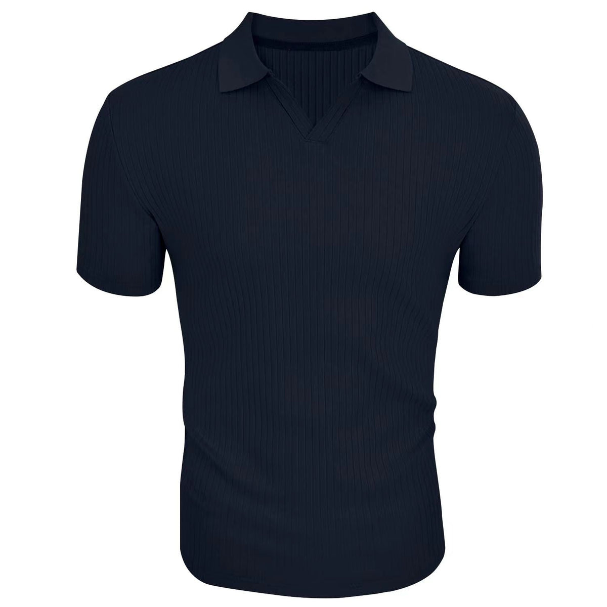 Casual poloshirt met structuur en nauwsluitende pasvorm