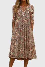 Maxi | Jurk met V-hals