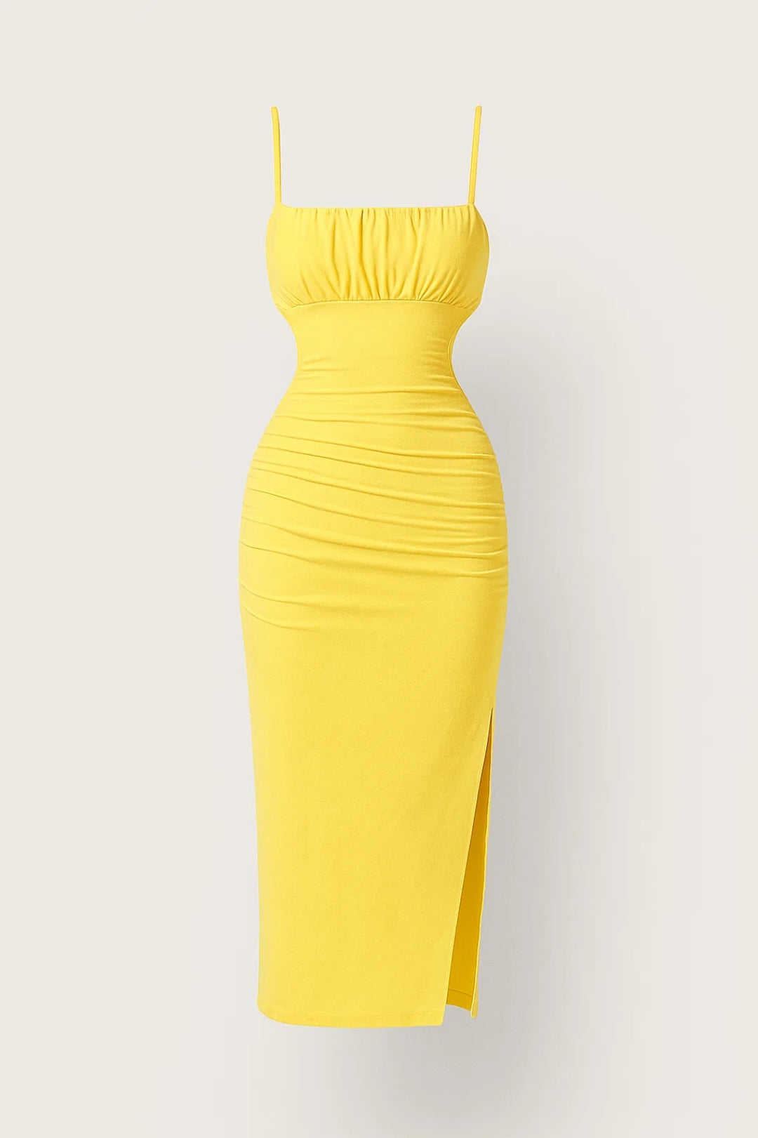 Bodycon Midi Jurk Dames Bandjes Zomer Casual