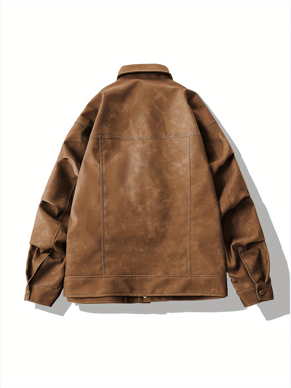 Bram | Trendy kunstlederen herenjas in casual biker stijl