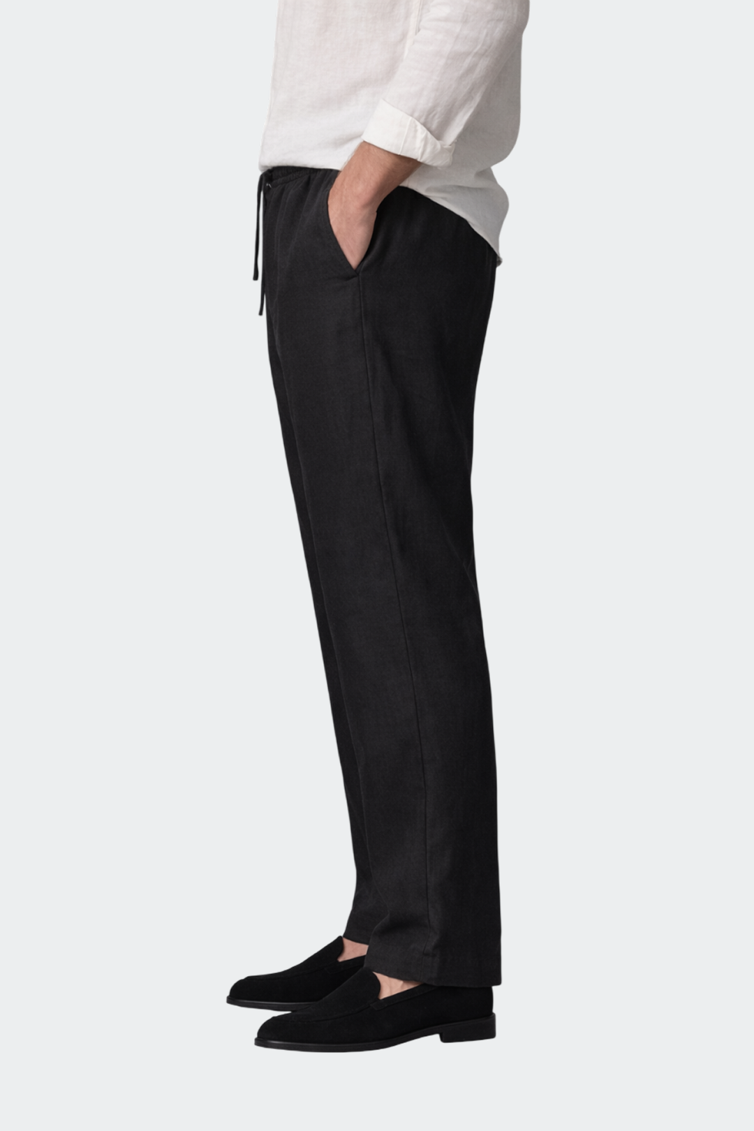 Broek Heren Relaxed Fit Linnen Casual Zomer