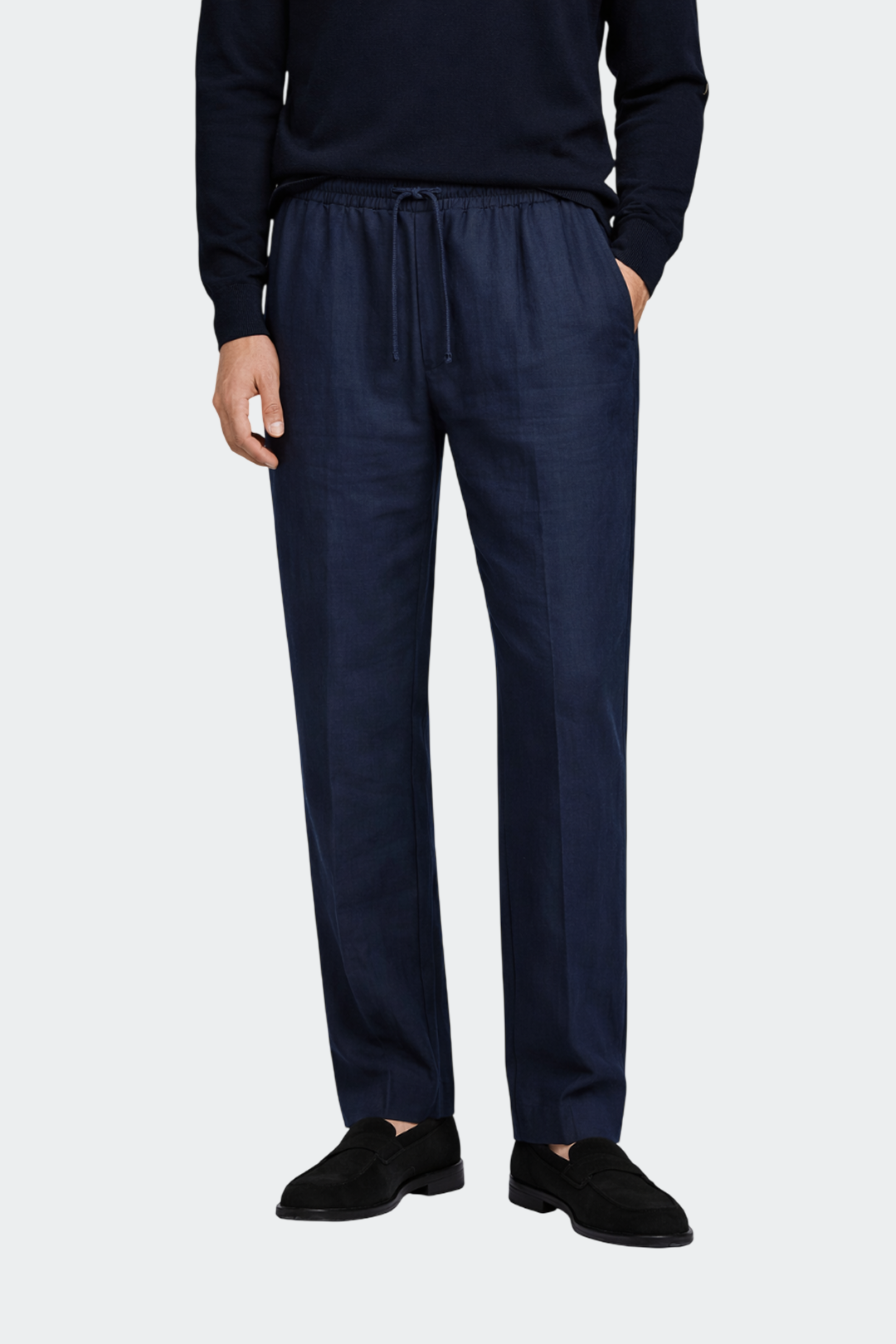 Broek Heren Relaxed Fit Linnen Casual Zomer