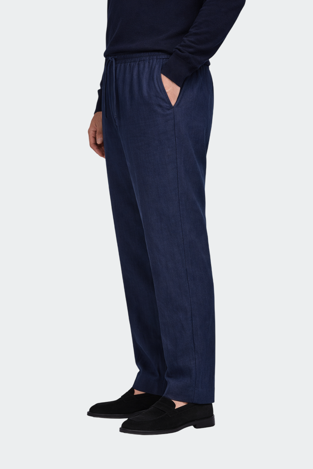 Broek Heren Relaxed Fit Linnen Casual Zomer