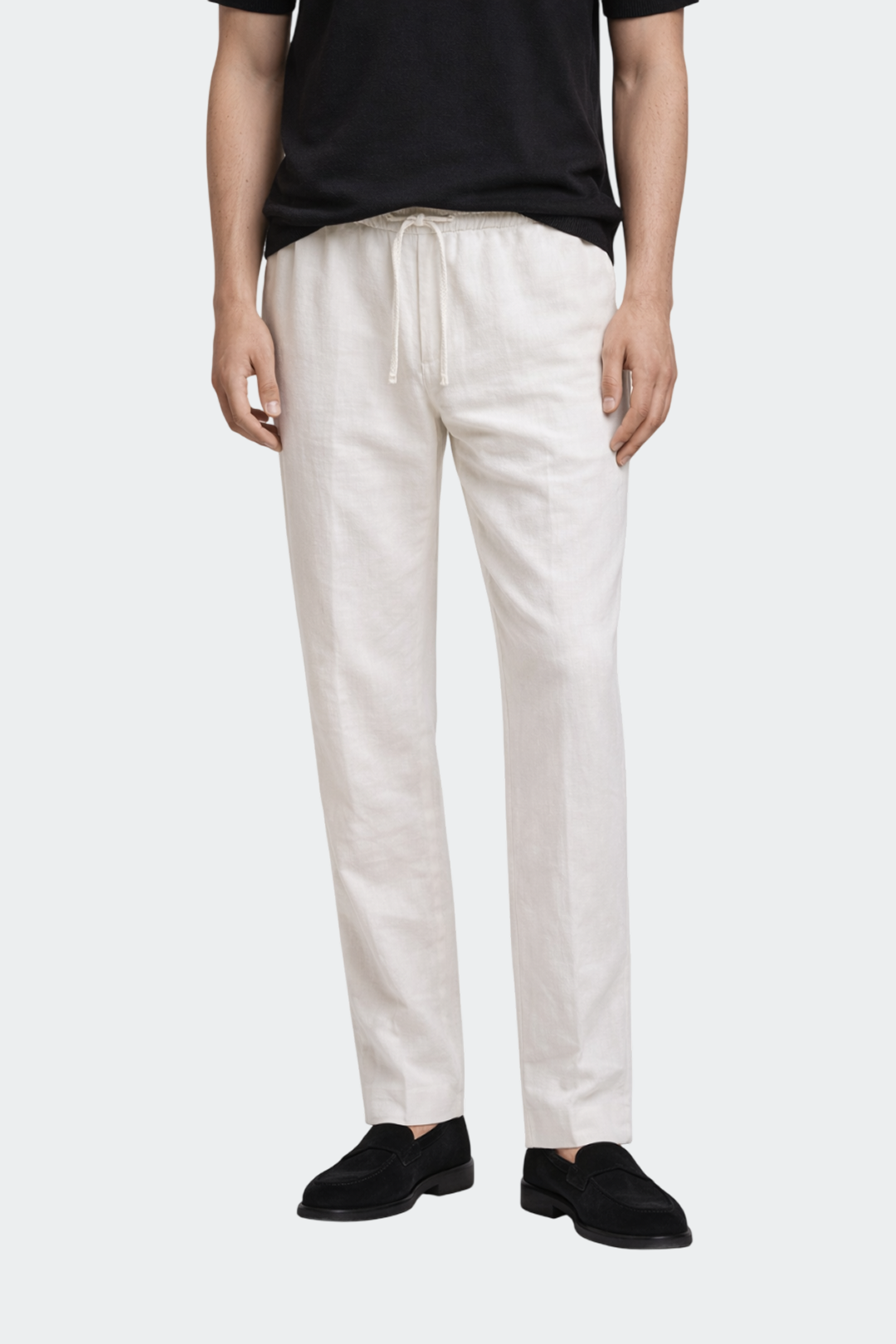 Broek Heren Relaxed Fit Linnen Casual Zomer
