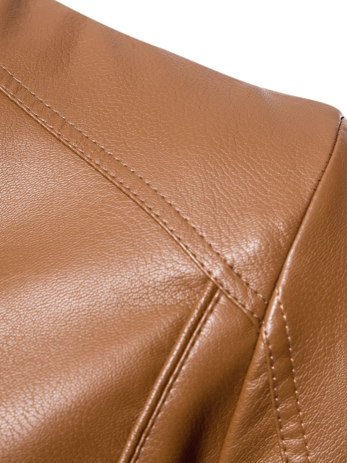 Cas | Stijlvolle kunstlederen herenjas met fleece voering