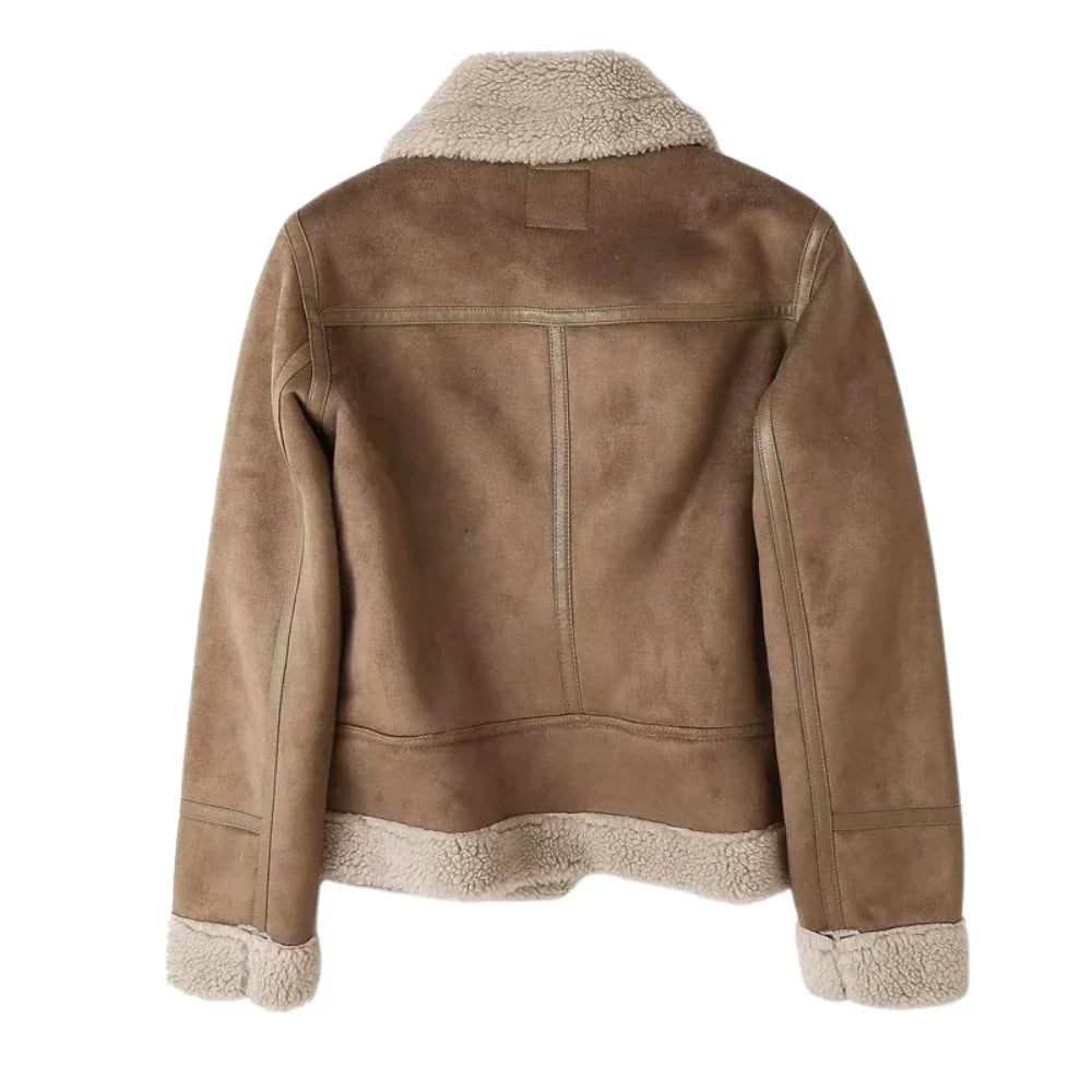 Colette Shearling Suède Jas