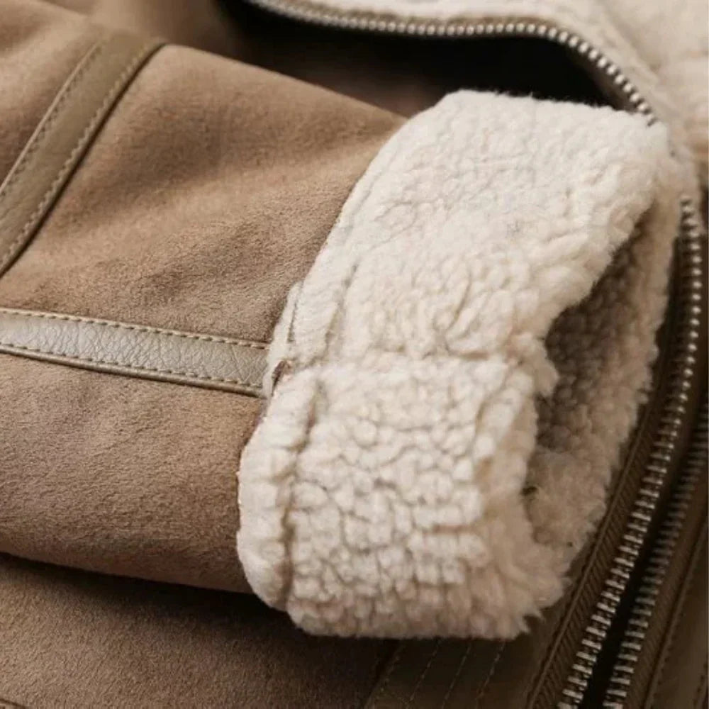 Colette Shearling Suède Jas