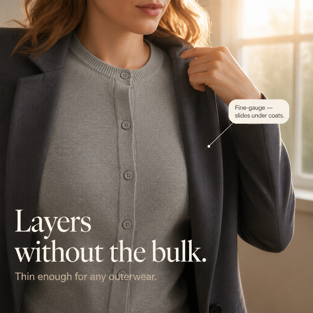 Wearbella – Korte Geborstelde Knit Knopen-Voorkant Cardigan