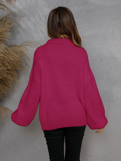 Comfortabel Sweater Met Halve Rits