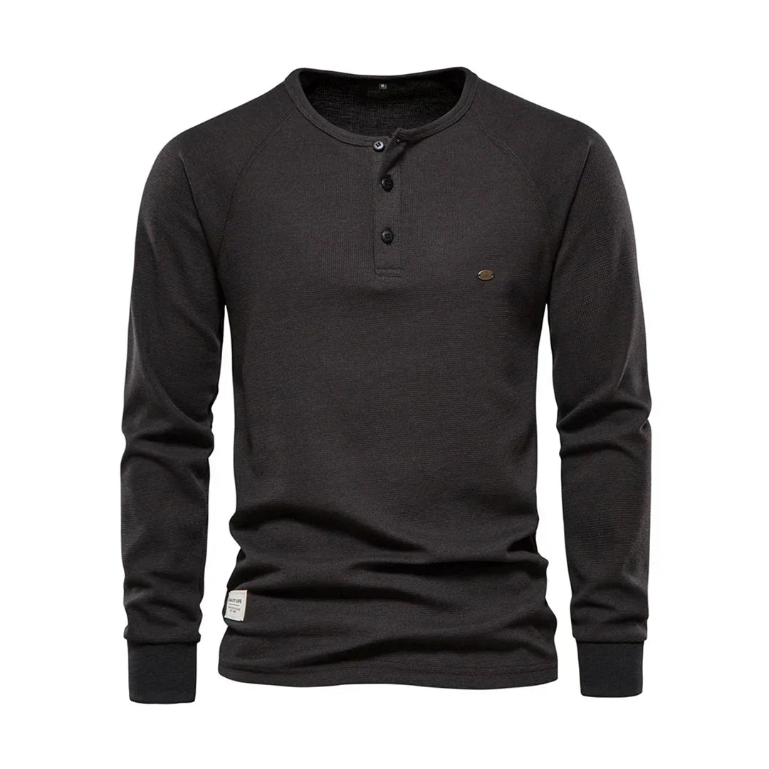 Heren Shirt met lange mouwen en ronde hals