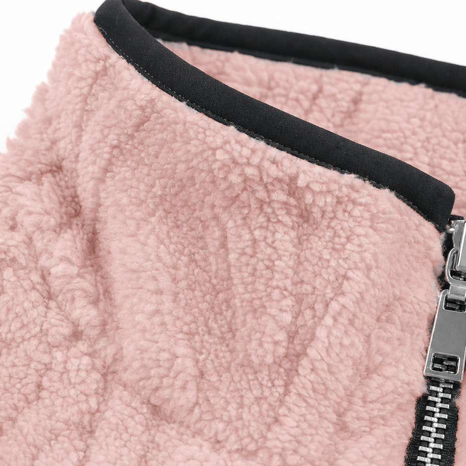 Lunelle – Pluche Half-Zip Fleece Pullover Met Kangoeroe Zak