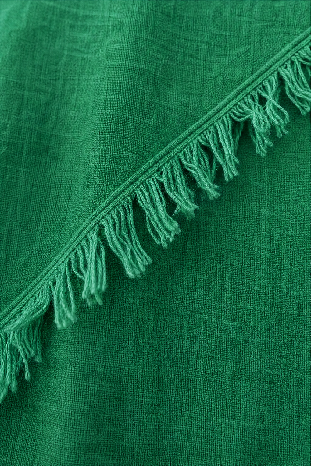 Fringewalk – Diagonale Fringe Slub Hennep Crewneck Trui