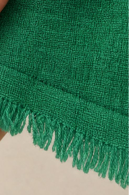 Fringewalk – Diagonale Fringe Slub Hennep Crewneck Trui
