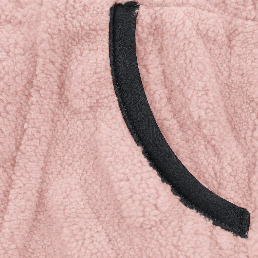 Lunelle – Pluche Half-Zip Fleece Pullover Met Kangoeroe Zak