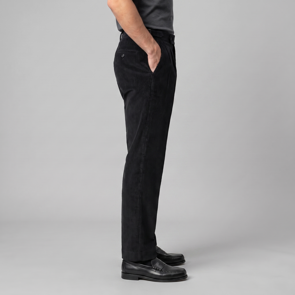 Corduroy Pleated Trousers Heren Klassiek Formeel