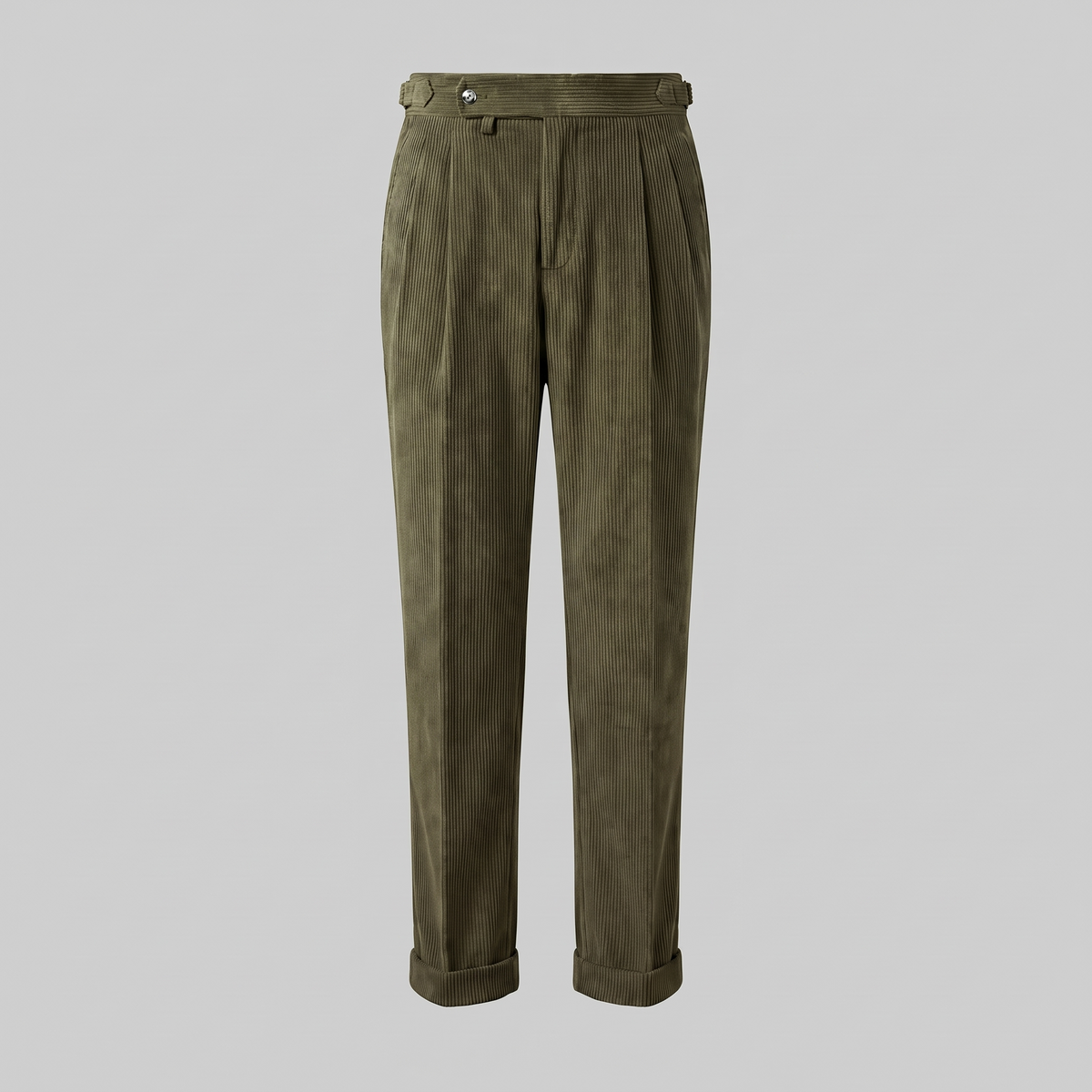 Corduroy Pleated Trousers Heren Klassiek Formeel
