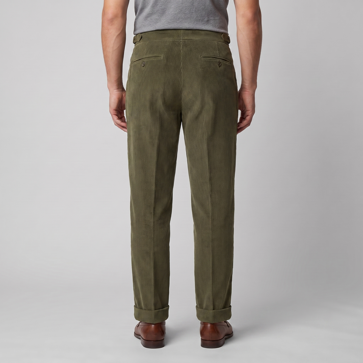 Corduroy Pleated Trousers Heren Klassiek Formeel