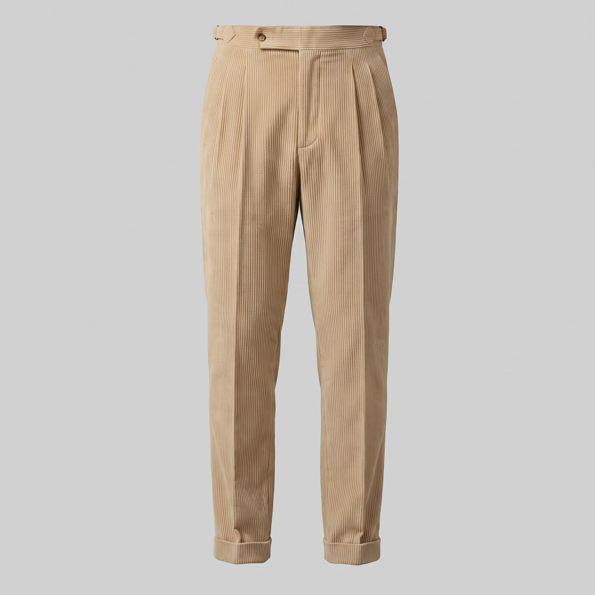 Corduroy Pleated Trousers Heren Tailored Classic Winter