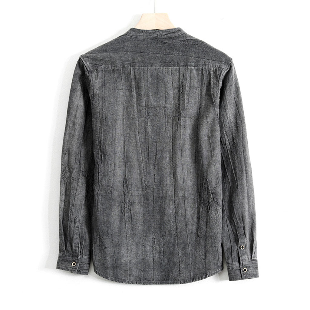 Henry Brook Lange Mouwen Linnen Shirt