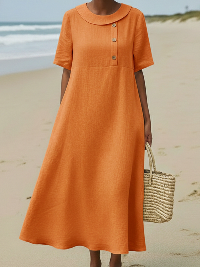 Latisha | Jurk met knoopdetails