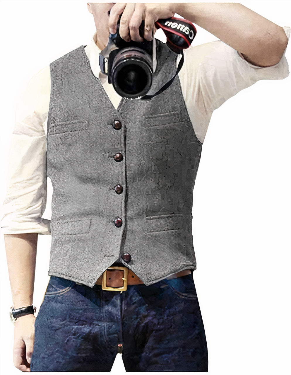 Daan | Stijlvol heren gilet met knopen