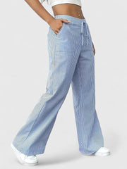 Dames Broek Elastische Taille Wijde Pijpen
