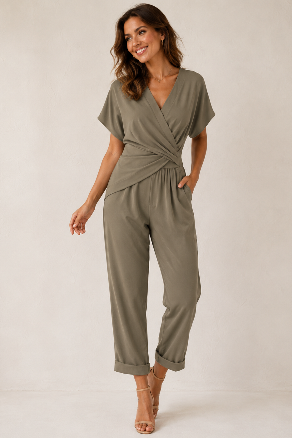Dames Jumpsuit Korte Mouw