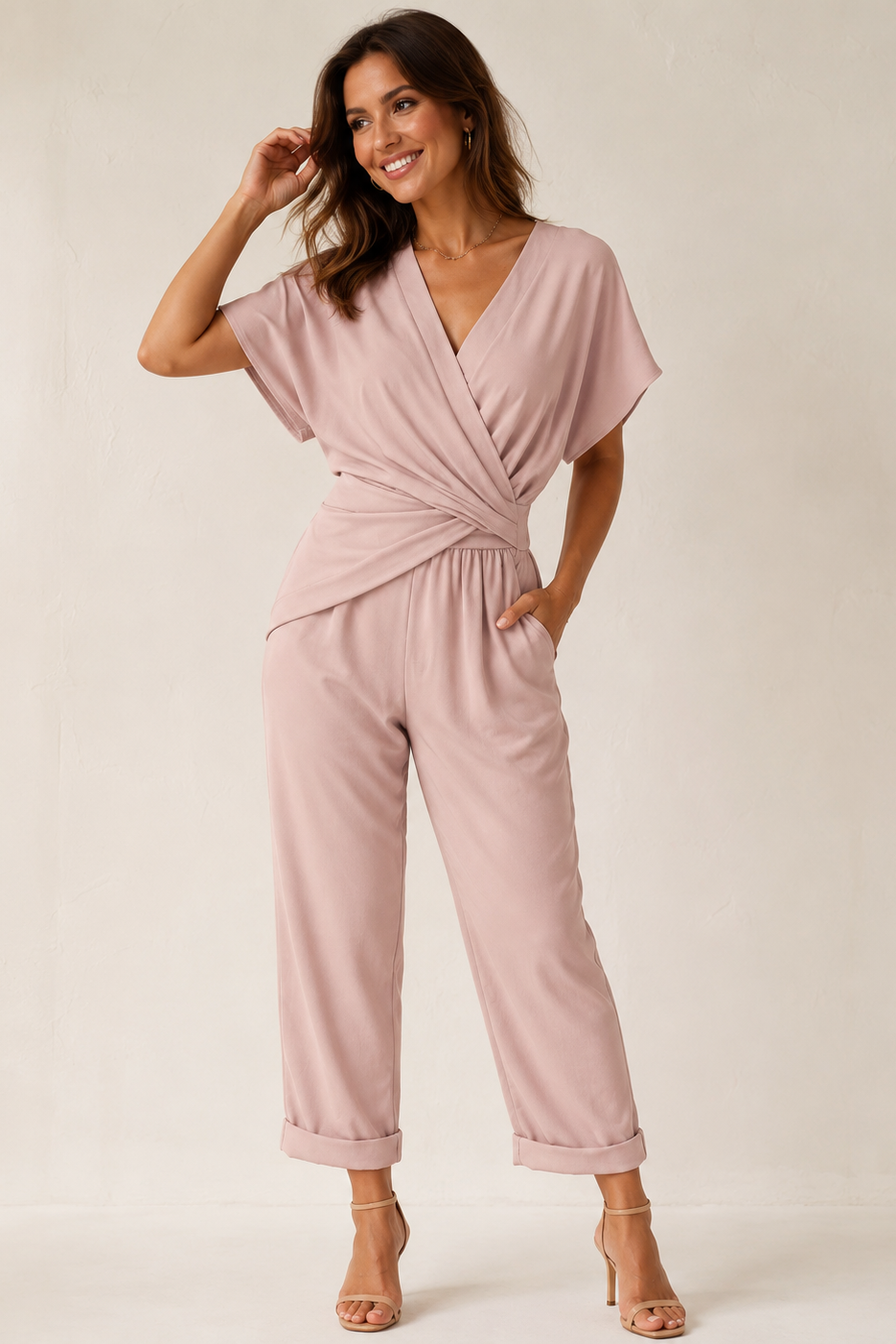 Dames Jumpsuit Korte Mouw